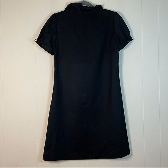 NWT - J. Crew Wool Ruffle Black Dress - Picture 3 of 6